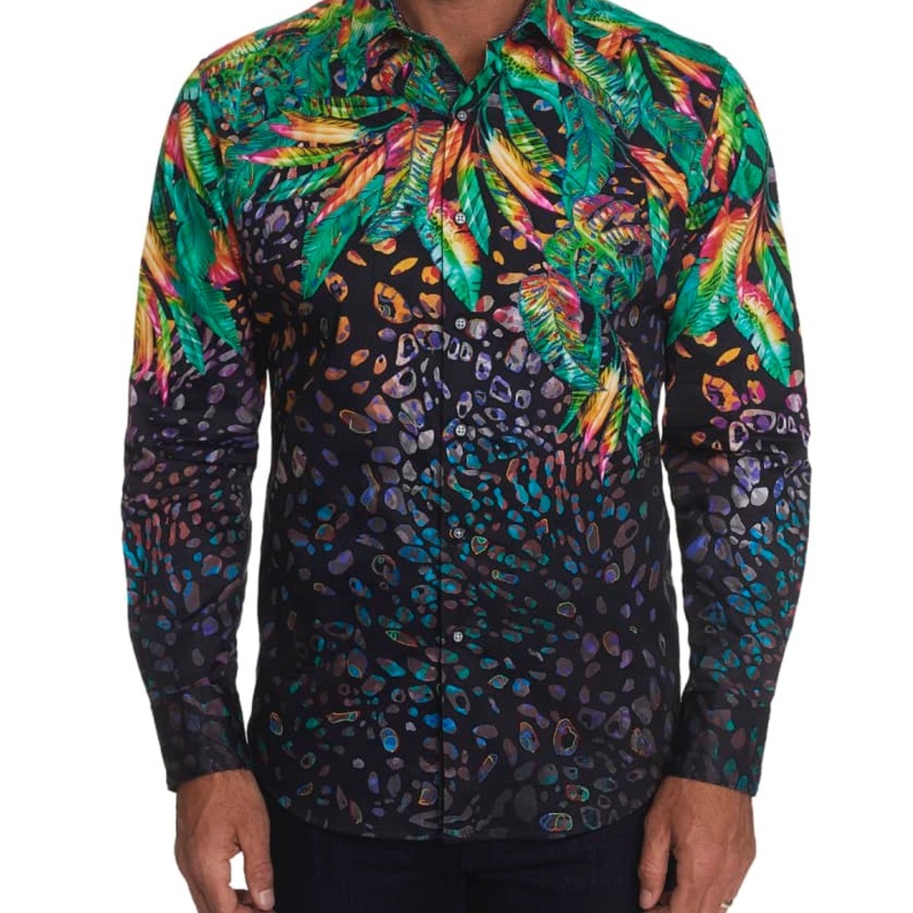 Robert Graham Rodrigo Embroidery Long Sleeve Size‎ Medium